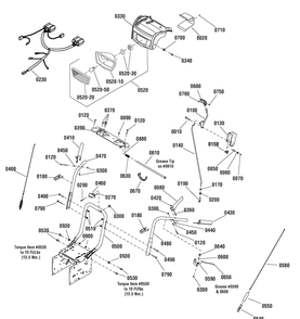 Handles And Controls Group Diagram and Parts List for 1695871 2010 Briggs and Stratton Snow Blower